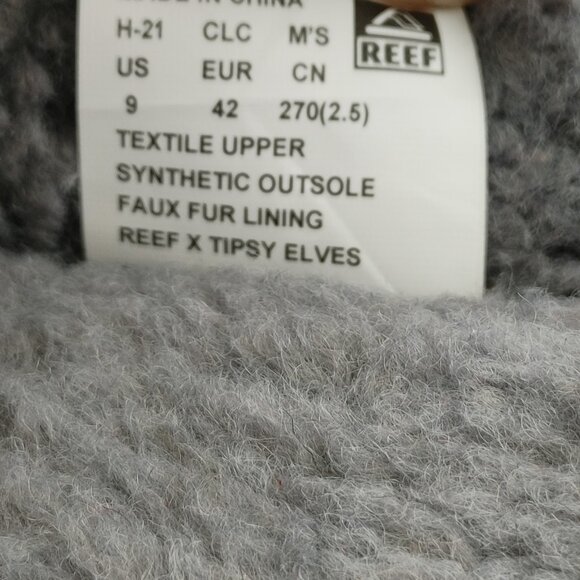 Reef x Tipsy Elves Santa Claus Holydays "You Nasty" Slippers Men's Size 9 - Picture 9 of 12